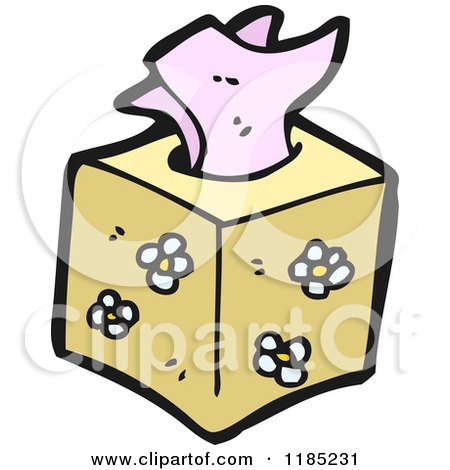 Cartoon of a Tissue Box - Royalty Free Vector Illustration by lineartestpilot