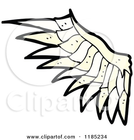 Cartoon of a Bird Wing - Royalty Free Vector Illustration by lineartestpilot