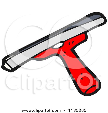 Cartoon of a Squeegee - Royalty Free Vector Illustration by lineartestpilot