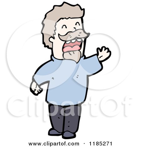 Cartoon of a Man Giving a Speech - Royalty Free Vector Illustration by lineartestpilot