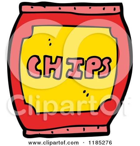 Cartoon of a Chip Barrel - Royalty Free Vector Illustration by lineartestpilot