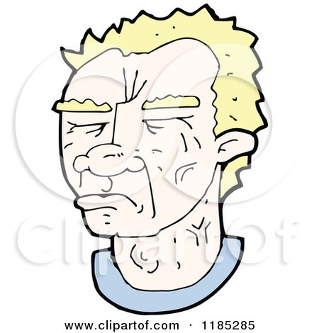 Cartoon of a Man's Head - Royalty Free Vector Illustration by lineartestpilot