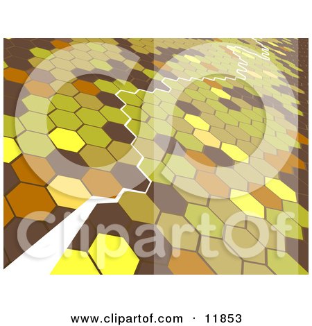 Path Through Octagons Clipart Illustration by AtStockIllustration