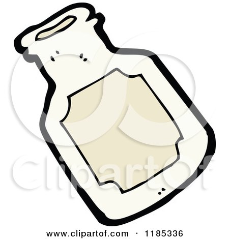 Cartoon of a Jar with a Label - Royalty Free Vector Illustration by lineartestpilot
