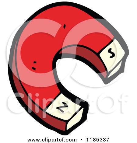 Sticker of a cute cartoon magnet Royalty Free Vector Image