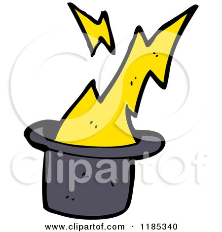 Cartoon of a Magic Hat - Royalty Free Vector Illustration by lineartestpilot