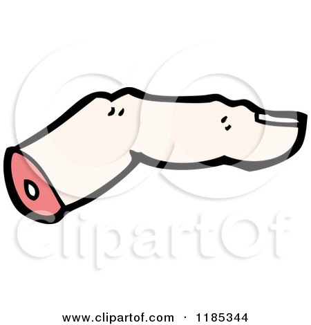 Cartoon of a Dismembered Finger - Royalty Free Vector Illustration by lineartestpilot