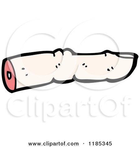 Cartoon of a Dismembered Finger - Royalty Free Vector Illustration by lineartestpilot
