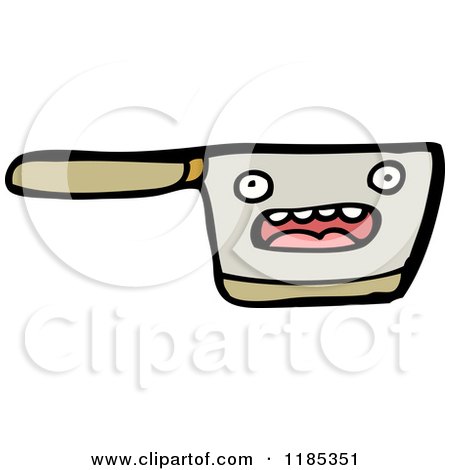 Cartoon of a Pan - Royalty Free Vector Illustration by lineartestpilot
