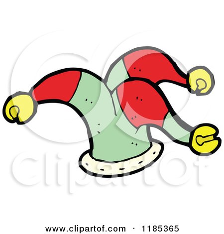 Cartoon of a Jester Hat - Royalty Free Vector Illustration by lineartestpilot