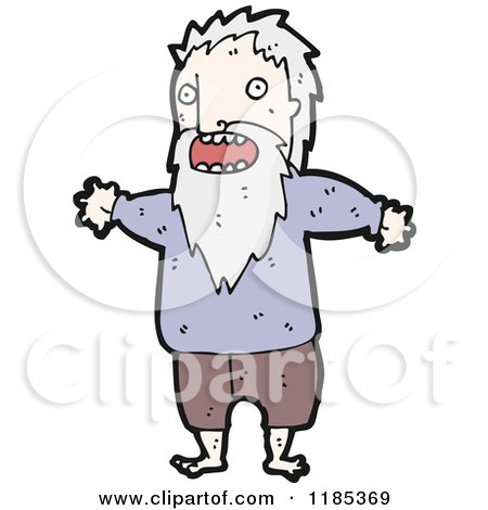 Cartoon of a Homeless Man - Royalty Free Vector Illustration by lineartestpilot