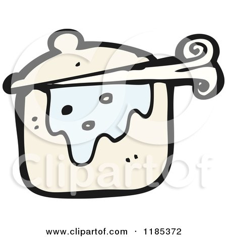 Cartoon of a Cooking Pot - Royalty Free Vector Illustration by lineartestpilot