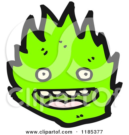 Cartoon of a Flame Mascot - Royalty Free Vector Illustration by lineartestpilot