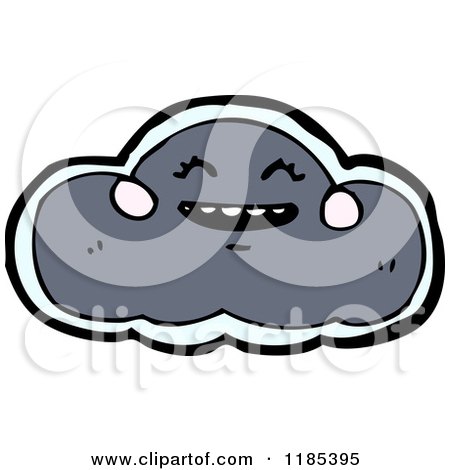 Cartoon of a Storm Cloud - Royalty Free Vector Illustration by