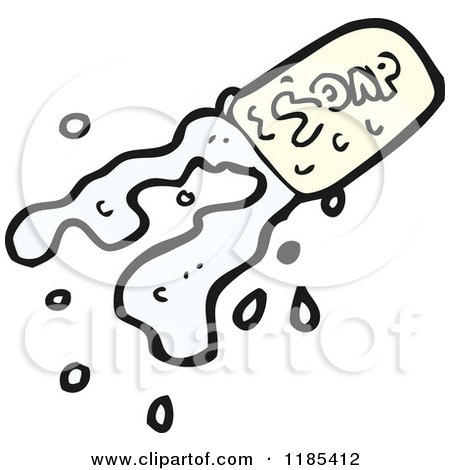 Cartoon of a Bar of Soap - Royalty Free Vector Illustration by lineartestpilot