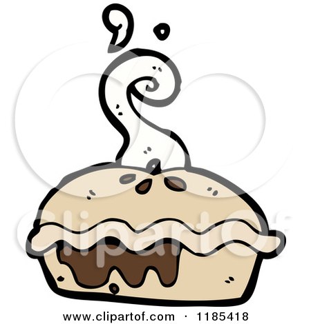 Cartoon of a Fresh Baked Pie - Royalty Free Vector Illustration by lineartestpilot