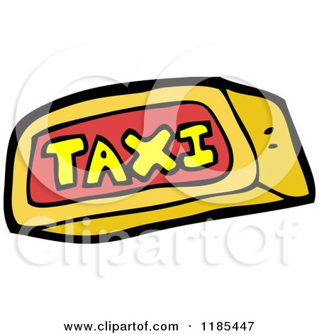 Cartoon of the Word Taxi - Royalty Free Vector Illustration by lineartestpilot