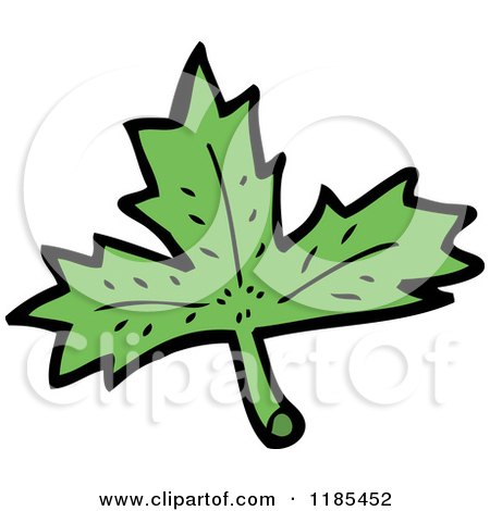 Cartoon of a Leaf - Royalty Free Vector Illustration by lineartestpilot