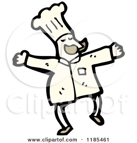 Cartoon of a Dancing Chef - Royalty Free Vector Illustration by lineartestpilot