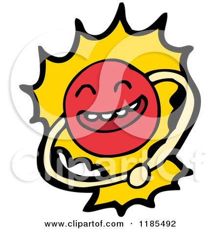 Cartoon of a Subatomic Particle - Royalty Free Vector Illustration by lineartestpilot