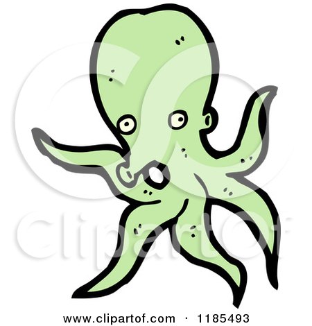 Cartoon of an Octopus - Royalty Free Vector Illustration by lineartestpilot