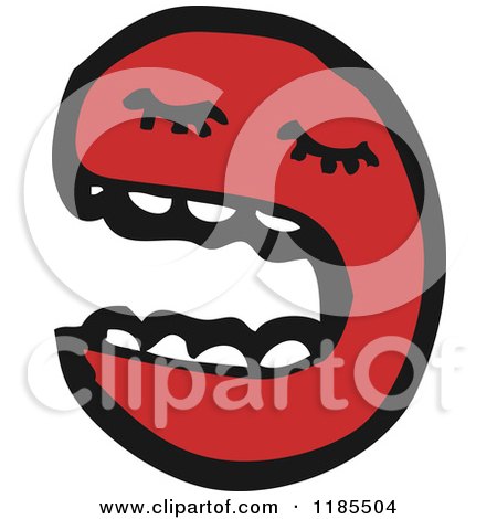 Cartoon of a Round Face Character - Royalty Free Vector Illustration by lineartestpilot
