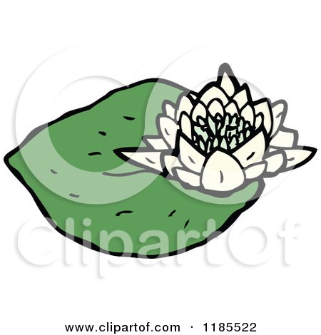 Clipart of a Water Lily - Royalty Free Vector Illustration by lineartestpilot