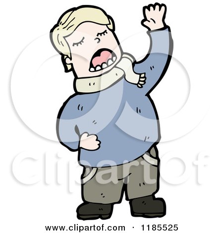 Cartoon of a Man Giving a Speech - Royalty Free Vector Illustration by lineartestpilot