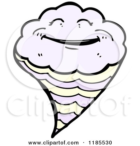 Cartoon of a Happy Tornado - Royalty Free Vector Illustration by lineartestpilot