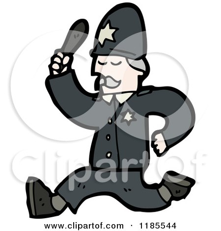 Cartoon of a Policeman - Royalty Free Vector Illustration by lineartestpilot