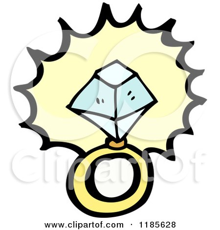 Cartoon of a Gemstone Ring - Royalty Free Vector Illustration by lineartestpilot