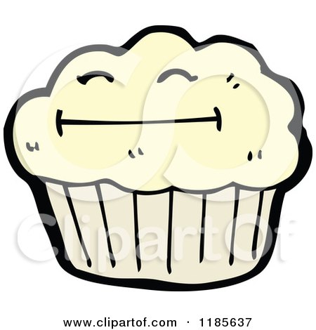 Cartoon of a Muffin - Royalty Free Vector Illustration by lineartestpilot