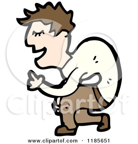 Cartoon of a Rubber Man - Royalty Free Vector Illustration by lineartestpilot