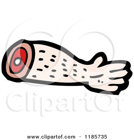 Cartoon of a Severed Arm - Royalty Free Vector Illustration by lineartestpilot