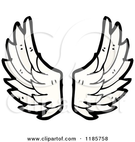 Cartoon of Wings - Royalty Free Vector Illustration by lineartestpilot