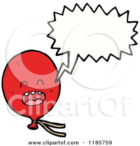 Cartoon of a Speaking Balloon - Royalty Free Vector Illustration by lineartestpilot
