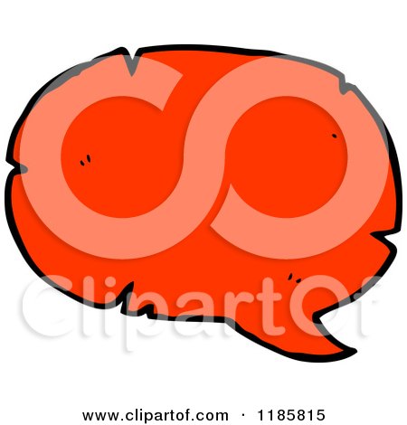 Cartoon of a Red Speech Bubble - Royalty Free Vector Illustration by lineartestpilot