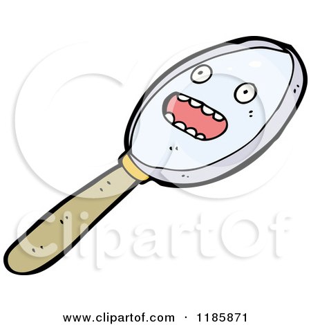 Cartoon of a Magnifying Glass - Royalty Free Vector Illustration by lineartestpilot