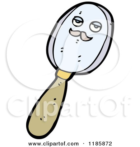 Cartoon of a Magnifying Glass - Royalty Free Vector Illustration by lineartestpilot