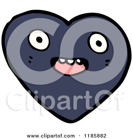 Cartoon of Valentine Heart with a Face - Royalty Free Vector Illustration by lineartestpilot