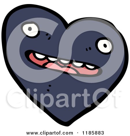 Cartoon of Valentine Heart with a Face - Royalty Free Vector Illustration by lineartestpilot