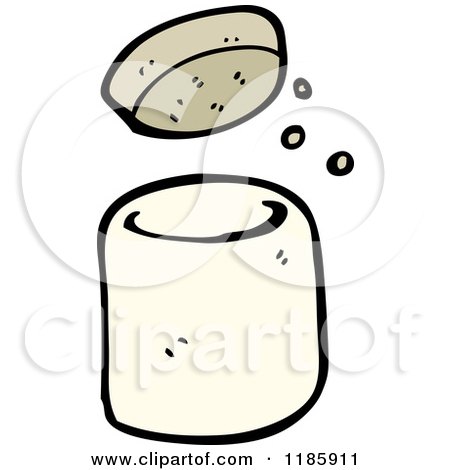 Cartoon of a Bottle with a Cork Lid - Royalty Free Vector Illustration by lineartestpilot