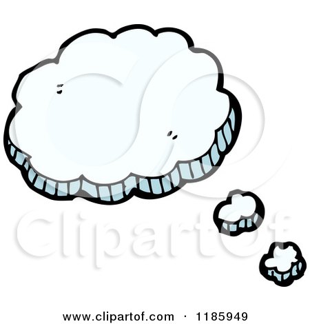 Cartoon of a Thought Bubble - Royalty Free Vector Illustration by lineartestpilot