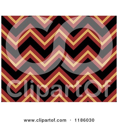 Cartoon of a Seamless Brown and Black Chevron Pattern - Royalty Free Vector Clipart by BNP Design Studio