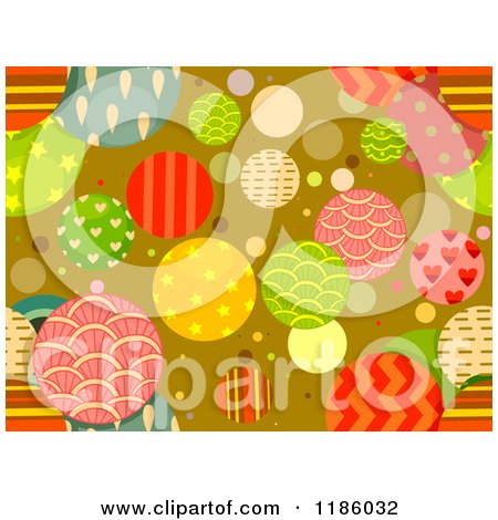 Cartoon of a Seamless Background of Patterned Circles - Royalty Free Vector Clipart by BNP Design Studio