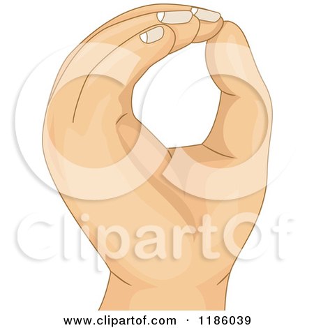 Cartoon of a Kids Hand Counting Number Zero - Royalty Free Vector Clipart by BNP Design Studio