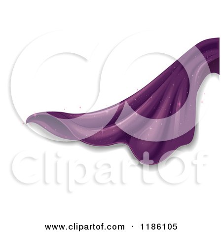Cartoon of Sparkling Purple Fabric - Royalty Free Vector Clipart by BNP Design Studio