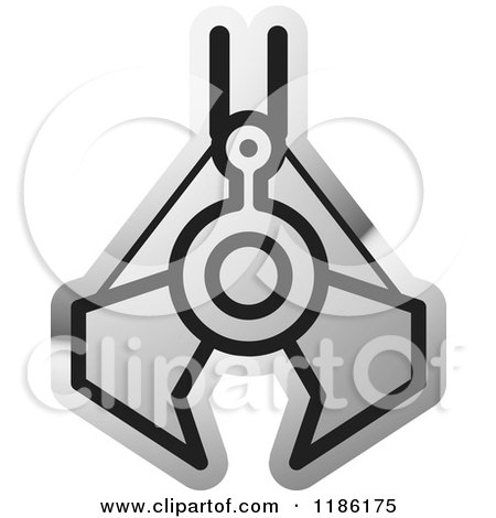 Clipart of a Silver Mining Clamp Icon - Royalty Free Vector Illustration by Lal Perera