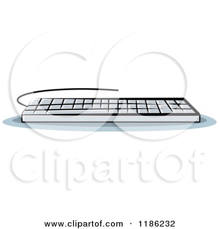 Clipart of a Desktop Computer Keyboard - Royalty Free Vector Illustration by Lal Perera