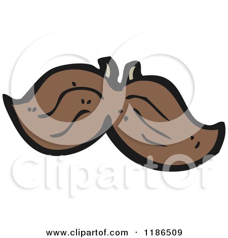 Cartoon of a Fake Mustache - Royalty Free Vector Illustration by lineartestpilot